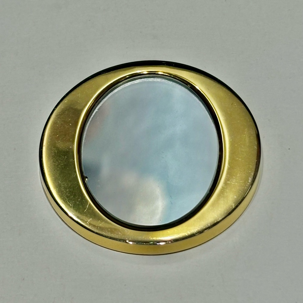 Vintage 1980’s  DIOR “O” Gold Oval Compact Mirror